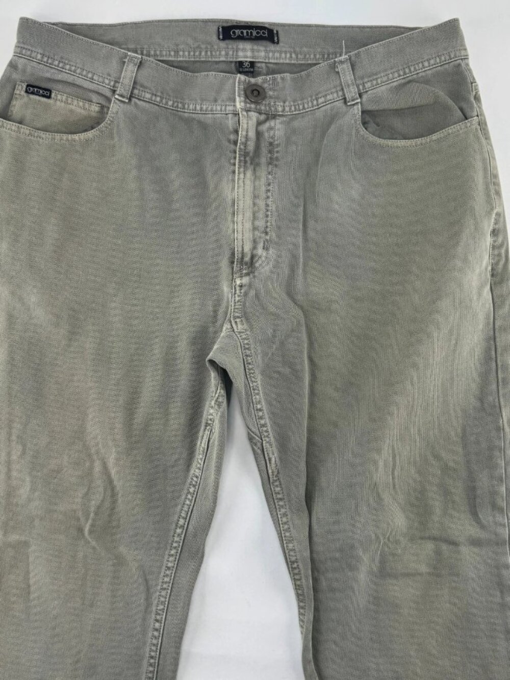 Gramicci Jeans Mens 36x32 Light Green Pants Canvas Outdoor Hiking 90s